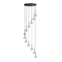 Azzardo SERENITY függeszték fém, üveg, fekete, fehér,LED, 84W, 3000K - AZ-6534