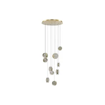 Azzardo  EUFORIA függeszték fém, üveg, arany, áttetsző, LED, 60W, 3000K - AZ-6739