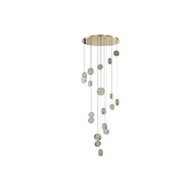 Azzardo  EUFORIA függeszték fém, üveg, arany, áttetsző, LED, 120W, 3000K - AZ-6740