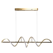 Azzardo  MEMPHIS függeszték fém, akril, arany, fehér, LED, 55W, 2800K, 2580Lm - AZ-6814
