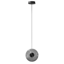 Azzardo  ANDORA függeszték fém, üveg, fekete, füstszín, LED, 12W, 3000K, 600Lm - AZ-6883