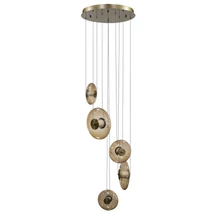 Azzardo  ANDORA függeszték fém, üveg, borostyán, arany, LED, 48W, 3000K, 2500Lm - AZ-6886