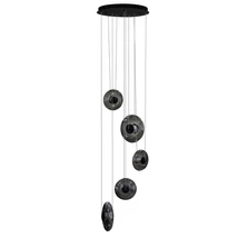 Azzardo  ANDORA függeszték fém, üveg, fekete, füstszín, LED, 48W, 3000K, 2500Lm - AZ-6887