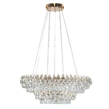 Azzardo  BARLETTA függeszték fém, kristály, arany, áttetsző, LED, 180W, 3000K - AZ-6904