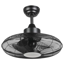 Eglo IGELDO ventilátor fém, akril, fekete, fehér, LED, 15W, 3000K-4000K-5000K, 1800 Lm - 35133
