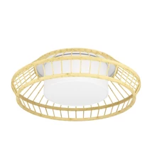 Eglo YUKU-Z mennyezet lámpa fém, fa, textil, fehér, barna, LED, 2700K-6500K, 22W, 2600lm - 900841