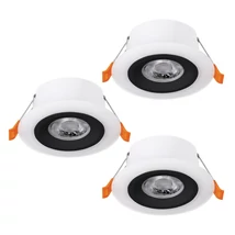 Eglo CALONGE beépíthető szpot lámpa műanyag, fehér, fekete, LED, 3000K, 3x4.8W, 3x620lm - 900915