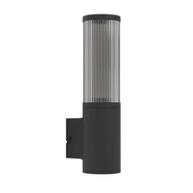 Eglo SALLE kültéri fali lámpa fém, műanyag, fekete, szürke, E27, IP54 - 901033