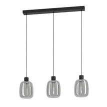 Eglo MOLOCHIO-Z függeszték fém, üveg, fekete, füstszín, LED, 11W, 2700K-6500K, 1500 Lm - 901121