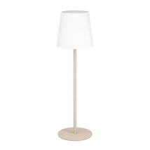 Eglo FIORANA asztali lámpa fém, szövet, homokszín, fehér, E14 - 901128