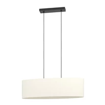 Eglo FEBRES függeszték fém, szövet, fekete, fehér, E27 - 901261
