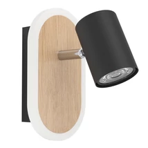 Eglo RIMBOCCHI fali lámpa fém, műanyag, fekete, barna, fehér, LED, 7W, 3000K, 850 Lm - 901631