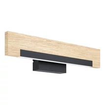 Eglo CAMACHO fali lámpa fém, fa, műanyag, fekete, barna, fehér, LED, 9,6W, 3000K, 1050 lm - 901738