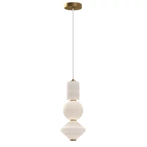 Elstead BIJOU függeszték fém, üveg, arany, fehér, LED, 20W, 3000K, 1060 Lm - ELS-ALM-BIJOU-P3-GD