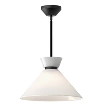 Elstead HALSTON függeszték fém, üveg, fekete, opál, E27 - ELS-ALM-HALSTON-P-M-BK