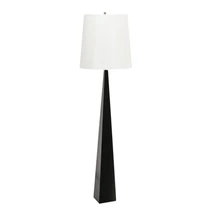 Elstead ASCENT állólámpa fém szövet fekete fehér E27 - ASCENT-FL-BLK-W 