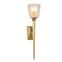 Elstead VERITY fürdőszobai fali lámpa fém, üveg, sárgaréz, G9, IP44 - ELS-BATH-VERITY-BB