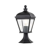 Elstead BAYVIEW kültéri állólámpa fém, üveg, fekete, áttetsző, E27, IP44 - ELS-BAYVIEW-3M-BK