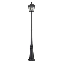 Elstead BAYVIEW kültéri állólámpa fém, üveg, fekete, áttetsző, E27, IP44 - ELS-BAYVIEW-5L-BK