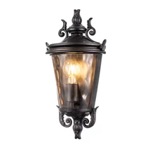Elstead BALTIMORE kültéri fali lámpa fém, üveg, bronz, borostyán, E27, IP44 - ELS-BT7-M
