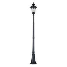 Elstead CHICAGO kültéri állólámpa fém, üveg, fekete, áttetsző, E27, IP44 - ELS-CC5-M-BK
