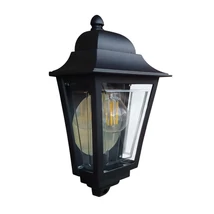 Elstead DECO LANE kültéri fali lámpa fém, műanyag, fekete, áttetsző, E27, IP44 - ELS-DECO-LANE7-BLACK