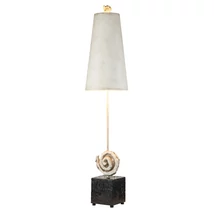 Elstead SWIRL asztali lámpa fém, gyanta, fekete, fehér, E27 - ELS-FB-SWIRL-TL