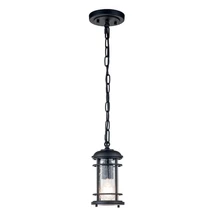 Elstead LIGHTHOUSE kültéri függeszték fém, üveg, fekete, áttetsző, E27, IP44 - ELS-FE-LIGHTHOUSE8-S-BLK