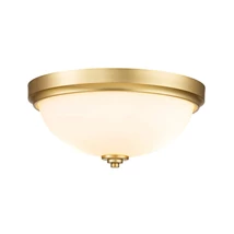 Elstead MALIBU fürdőszobai mennyezet lámpa fém, üveg, sárgaréz, fehér, E27, IP44 - ELS-FE-MALIBU-F-BATH-BB