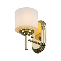 Elstead MALIBU fürdőszobai fali lámpa fém, üveg, sárgaréz, fehér, G9, IP44 - ELS-FE-MALIBU1-BATH-PB