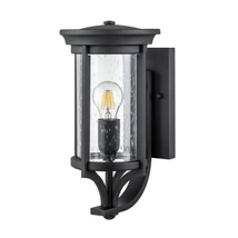 Elstead MERRILL kültéri fali lámpa fém, üveg, fekete, áttetsző, E27, IP44 - ELS-FE-MERRILL1-S-BLK