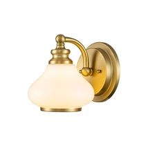 Elstead AINSLEY fürdőszobai fali lámpa fém, üveg, sárgaréz, fehér, G9, IP44 - ELS-HK-AINSLEY1-BATH-BB