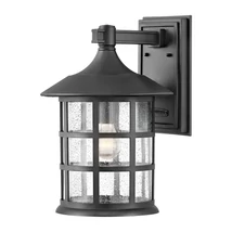 Elstead FREEPORT kültéri fali lámpa fém, üveg, fekete, áttetsző, E27, IP44 - ELS-HK-FREEPORT2-L-TBK
