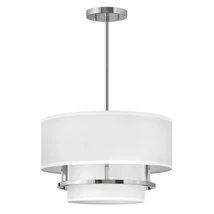 Elstead GRAHAM függeszték fém, pamut, nikkel, fehér, E14 - ELS-HK-GRAHAM-M-PN
