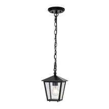 Elstead HUNTERSFIELD kültéri függeszték fém, üveg, fekete, áttetsző, E27, IP44 - ELS-HK-HUNTERSFIELD8-S-BK