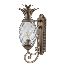 Elstead PLANTATION  kültéri fali lámpa fém, üveg, bronz, E27, IP44 - ELS-HK-PLANTATION-M-BU