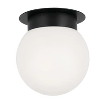 Elstead ALBERS mennyezet lámpa fém, üveg, fekete, opál, E27 - ELS-KL-ALBERS-F-G-BK