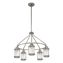 Elstead ASHLAND BAY kültéri függeszték fém, üveg, bronz, áttetsző, E27, IP44 - ELS-KL-ASHLANDBAY-5P-BU