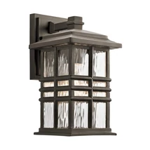 Elstead BEACON SQUARE kültéri fali lámpa fém, üveg, bronz, E27, IP44 - ELS-KL-BEACON-SQUARE-S-OZ