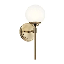 Elstead BENNO fürdőszobai fali lámpa fém, üveg, bronz, opál, G9, 3W, 3000K, 300 Lm,  IP44 - ELS-KL-BENNO1-CPZ
