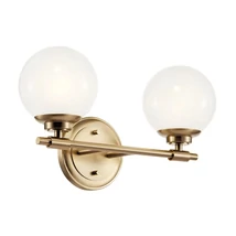 Elstead BENNO fürdőszobai fali lámpa fém, üveg, pezsgő, bronz, opál, G9, 6W, 3000K, 600 Lm,  IP44 - ELS-KL-BENNO2-CPZ