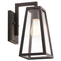 Elstead DELISON kültéri fali lámpa fém, üveg, bronz, áttetsző, E27, IP44 - ELS-KL-DELISON-S-RZ