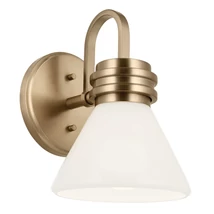 Elstead FARUM fürdőszobai fali lámpa fém, üveg, bronz,  opál, G9, 3W, 3000K, 300 Lm,  IP44 - ELS-KL-FARUM1-CPZ