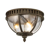 Elstead HALLERON kültéri mennyezet lámpa fém, üveg, bronz, áttetsző, E14, IP44 - ELS-KL-HALLERON-F-BU