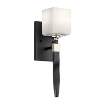 Elstead MARETTE fürdőszobai fali lámpa fém, üveg, fekete, fehér, G9, IP44 - ELS-KL-MARETTE1-BK