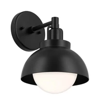 Elstead NIVA fali lámpa fém, üveg, fekete, opál, E27 - ELS-KL-NIVA-1W-1P-BK