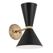 Elstead PHIX fali lámpa fém, fekete, bronz, fehérE27 - ELS-KL-PHIX-1W-CBB
