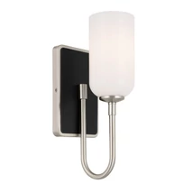 Elstead SOLIA fürdőszobai fali lámpa fém, üveg, nikkel, fekete, opál, G9, 3W, 3000K, 300Lm, IP44 - ELS-KL-SOLIA-1W-BNB
