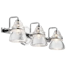 Elstead TALLAND fürdőszobai fali lámpa fém, üveg, króm, áttetsző, G9, IP44 - ELS-KL-TALLAND3-PC-BATH