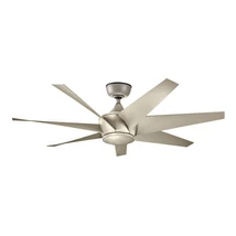 Elstead LEHR II ventilátor fém, műanyag, ezüst, IP44 - ELS-KLF-LEHR2-54-AS
